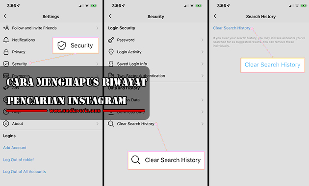 Cara Menghapus Riwayat Pencarian Instagram