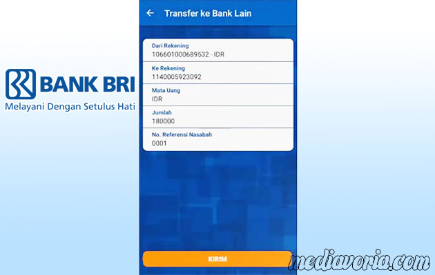 Kemudian Klik Kirim BRI Ke Mandiri