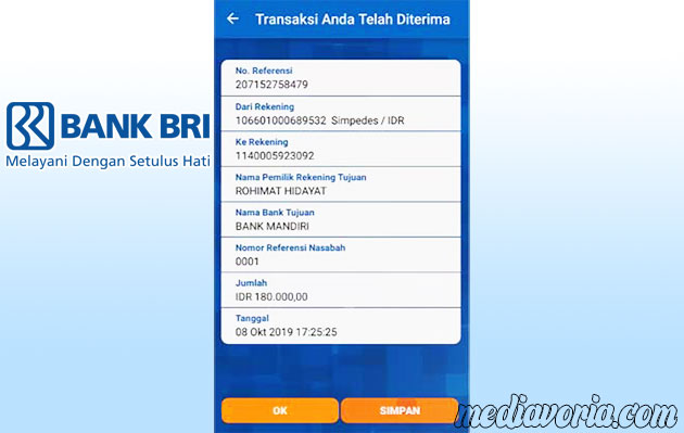 Transfer Berhasil BRI Ke Mandiri
