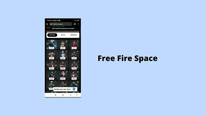 Free Fire Space, Website Skin dan Diamond FF Gratis