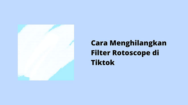 Cara Menghilangkan Filter Rotoscope di Tiktok