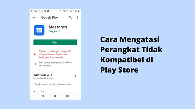 Cara Mengatasi Perangkat Tidak Kompatibel di Play Store