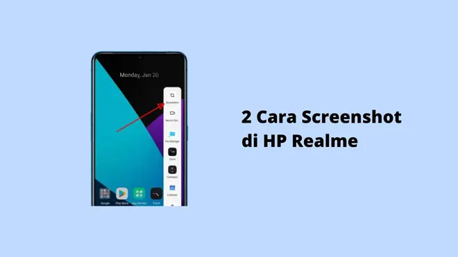 2 Cara Screenshot di HP Realme
