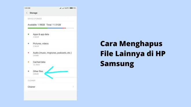 Cara Menghapus File Lainnya di HP Samsung