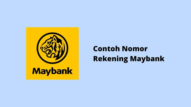 Contoh Nomor Rekening Maybank