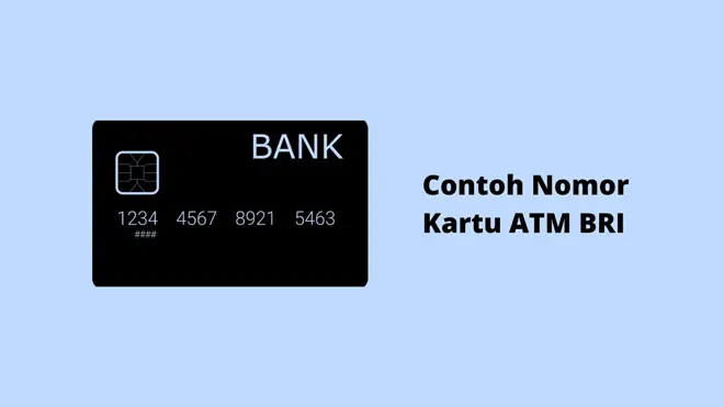 Contoh Nomor Kartu ATM BRI