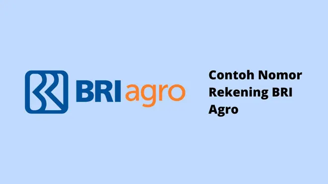 Contoh Nomor Rekening BRI Agro